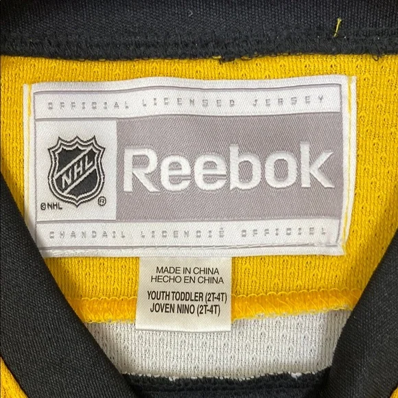 BRUINS Reebok Kids Black and Yellow Hockey Jersey 2-4T